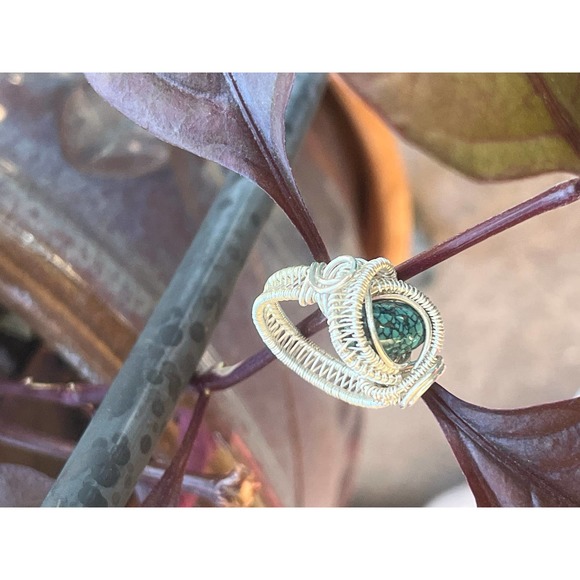 Artisan Sterling Silver Turquoise Ring - Picture 2 of 10